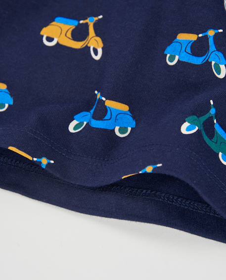 T-shirt à manches longues garçon en jersey à imprimé ludique Bleu 4 - vertbaudet enfant 