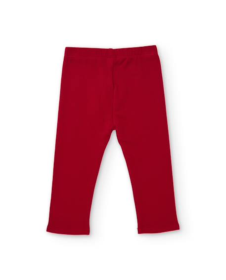 Legging bébé fille en molleton avec taille élastique et matière chaude Rouge 2 - vertbaudet enfant 