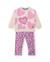 Ensemble fille en molleton avec sweat à cœurs et legging assorti Rose 2 - vertbaudet enfant 