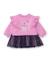 Robe fille en molleton à volants et motif ludique Rose 1 - vertbaudet enfant 