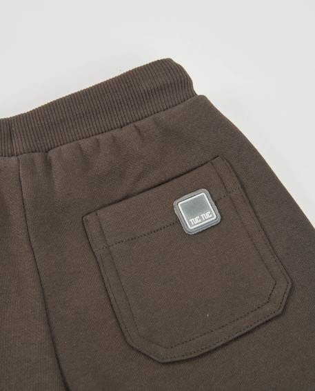 Pantalon en molleton pour garçon avec taille ajustable et toucher doux Marron 4 - vertbaudet enfant 