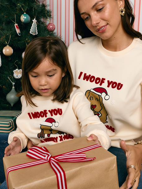 Sweat de Noël Capsule famille enfant vanille 2 - vertbaudet enfant 