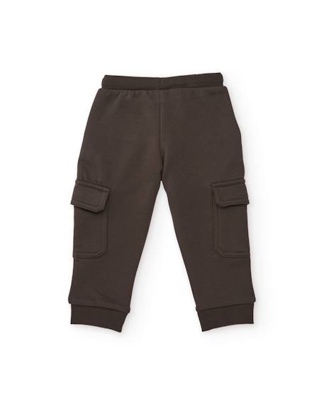 Ensemble en molleton pour garçon avec sweat à capuche Marron 5 - vertbaudet enfant 