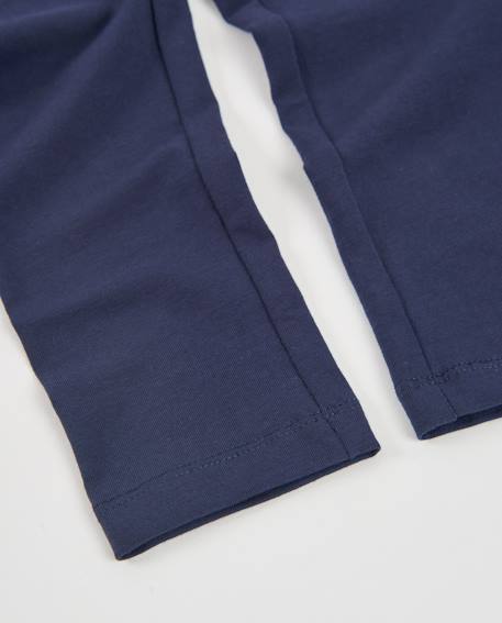 Legging pour fille en maille avec ceinture élastique et ajustement confortable Bleu 4 - vertbaudet enfant 
