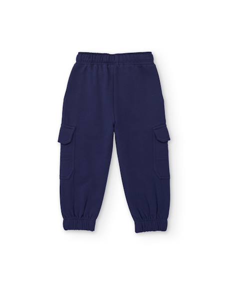 Ensemble en molleton pour garçon avec sweat à motif et pantalon assorti Bleu 6 - vertbaudet enfant 
