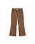 Pantalon de fille en daim avec coupe évasée et taille ajustée Marron 2 - vertbaudet enfant 