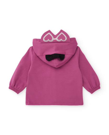 Ensemble fille en molleton avec sweat à capuche et legging assorti Violet 4 - vertbaudet enfant 
