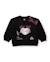 Ensemble fille en molleton avec sweat imprimé et détail nœud Noir 2 - vertbaudet enfant 