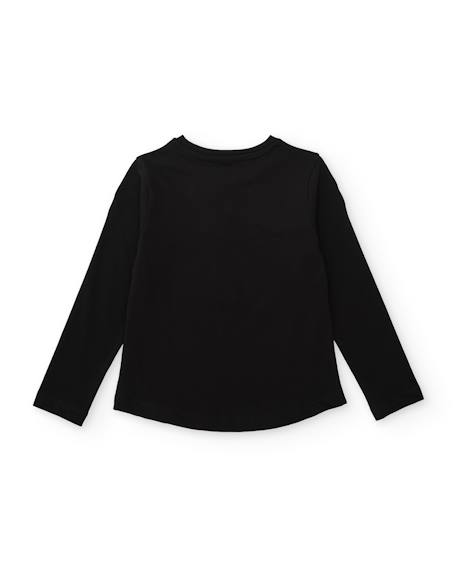 Ensemble fille avec t-shirt floral et leggings en maille extensibles Noir 4 - vertbaudet enfant 