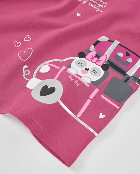 T-shirt fille à manches longues en jersey avec nœuds sur les épaules Violet 4 - vertbaudet enfant 