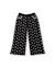 Pantalon fille en molleton avec jambes larges et design floral intégral Noir 2 - vertbaudet enfant 