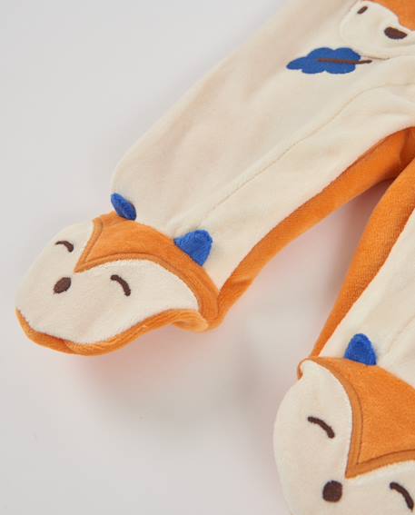 Barboteuse en maille pour bébé avec motif renard Marron 4 - vertbaudet enfant 