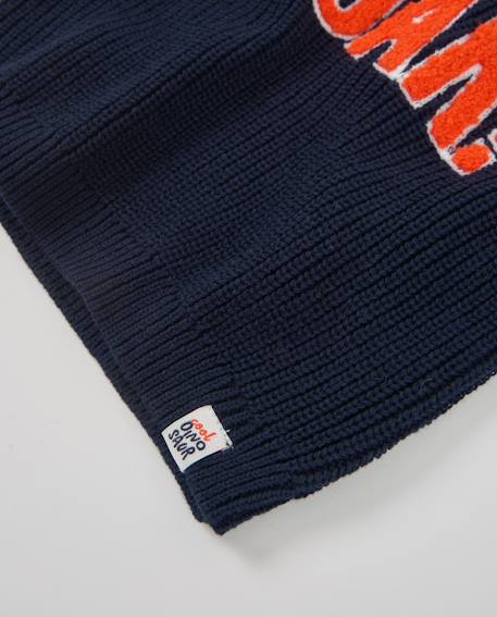 Pull en tricot pour garçon avec message sur le devant Bleu 4 - vertbaudet enfant 
