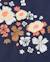 T-shirt de fille en maille avec imprimé floral latéral Bleu 4 - vertbaudet enfant 