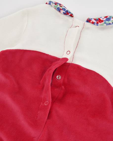 Barboteuse en tricot pour bébé avec visage d'ourson Rouge 4 - vertbaudet enfant 