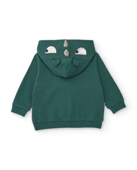 Ensemble garçon en molleton avec sweat à capuche rhinocéros et pantalon Vert 5 - vertbaudet enfant 
