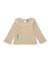 T-shirt fille en jersey à manches longues et détail volanté Beige 1 - vertbaudet enfant 