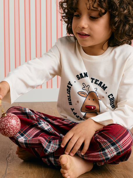 Pyjama garçon Noël Capsule Famille écru 10 - vertbaudet enfant 