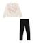 Ensemble fille en maille avec t-shirt à imprimé floral et leggings ajustés Blanc 1 - vertbaudet enfant 