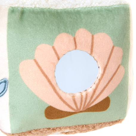 Cube tissu d'activités noa thème mer 13,5x13,5cm Beige 5 - vertbaudet enfant 
