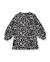 Robe pour fille en molleton avec imprimé floral et manches bouffantes Noir 2 - vertbaudet enfant 