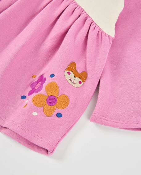 Robe en molleton pour bébé avec imprimé animalier Rose 4 - vertbaudet enfant 