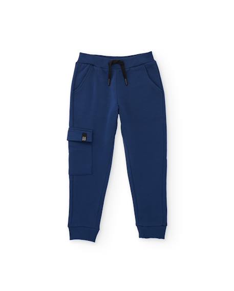Ensemble garçon avec sweat en coton de snowboard et pantalon de sport Bleu 3 - vertbaudet enfant 