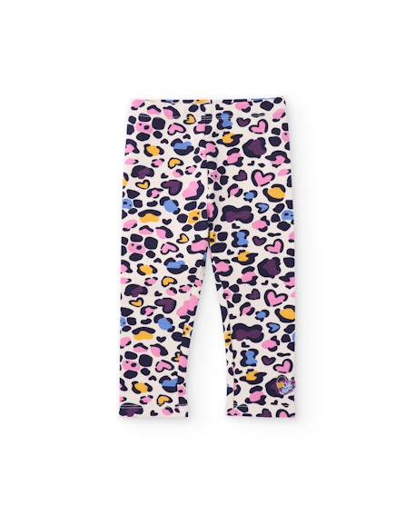 Legging en molleton bébé fille à imprimé animal et matière confortable Blanc 2 - vertbaudet enfant 