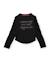 T-shirt fille en maille avec lettres brillantes et nœuds fuchsia Noir 1 - vertbaudet enfant 