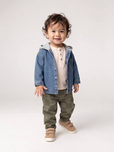 Chemise bébé personnalisable en denim avec capuche stone 12 - vertbaudet enfant 