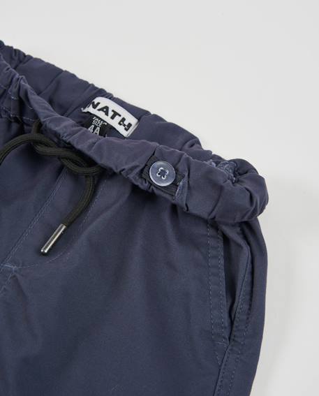 Pantalon cargo garçon en coton avec taille élastique et bas ajustés Bleu 3 - vertbaudet enfant 