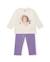 Ensemble en maille pour bébé fille avec t-shirt imprimé et legging assorti Blanc 1 - vertbaudet enfant 