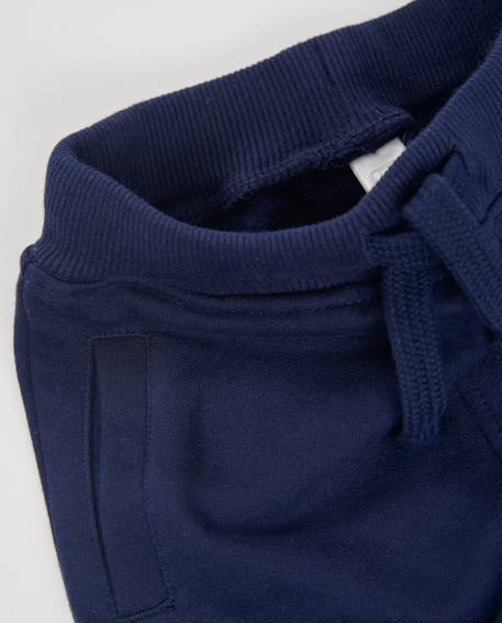 Pantalon de jogging garçon en molleton avec taille ajustable Bleu 4 - vertbaudet enfant 
