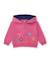 Veste zippée fille en molleton avec capuche et broderies Rose 1 - vertbaudet enfant 