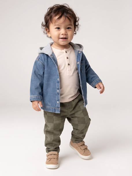 Chemise bébé personnalisable en denim avec capuche stone 15 - vertbaudet enfant 