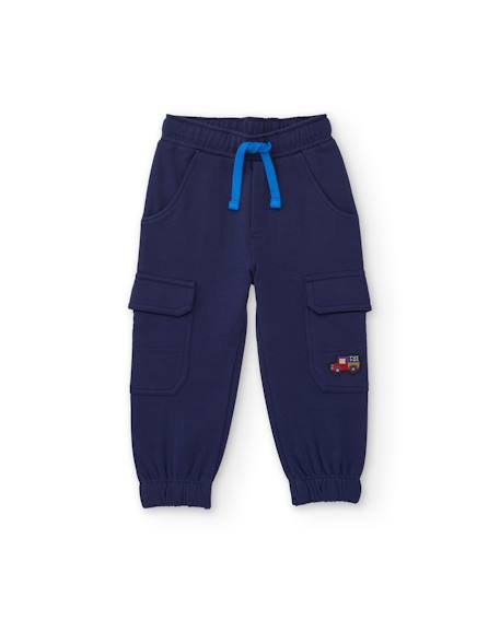 Ensemble en molleton pour bébé garçon avec sweat à motif et pantalon assorti Bleu 4 - vertbaudet enfant 