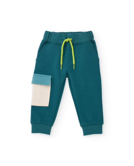 Ensemble bébé garçon en molleton à imprimé ludique et toucher doux Bleu 3 - vertbaudet enfant 