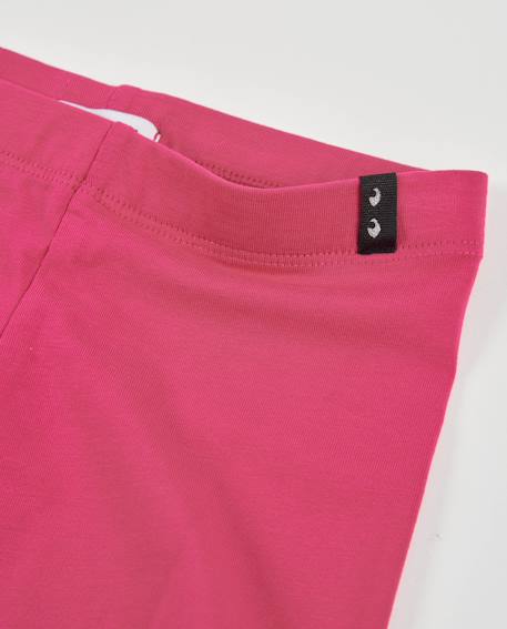 Legging fille en maille coupe longue avec taille élastique Rose 3 - vertbaudet enfant 