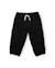Pantalon jogger bébé garçon en sergé avec poches et cordon de serrage Noir 2 - vertbaudet enfant 