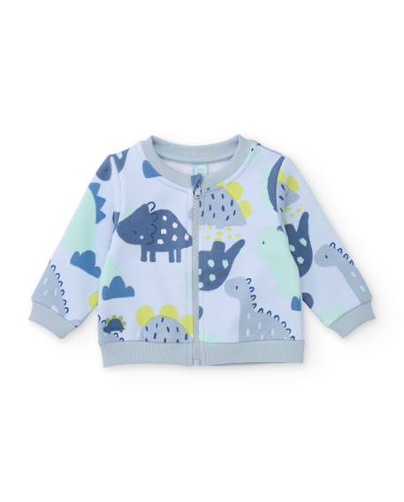 Ensemble bébé en molleton avec veste zippée Bleu 2 - vertbaudet enfant 
