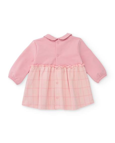 Robe en molleton pour bébé avec col rond Rose 2 - vertbaudet enfant 