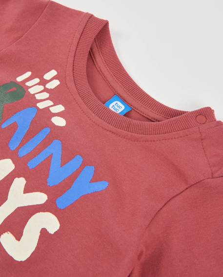 T-shirt à manches longues en jersey pour bébé garçon avec motif ludique Rouge 3 - vertbaudet enfant 