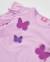 T-shirt en jersey fille à volants aux épaules et broderie papillons Violet 4 - vertbaudet enfant 