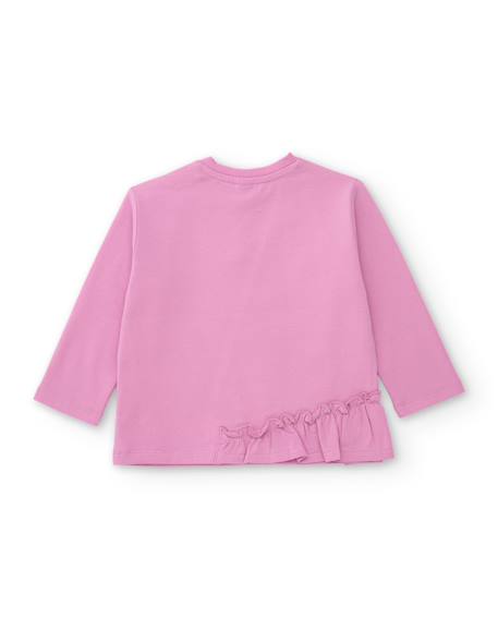 T-shirt en jersey fille à manches longues et imprimé cafetière moka Rose 3 - vertbaudet enfant 
