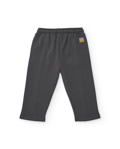 Pantalon de jogging garçon en molleton avec taille réglable Gris 2 - vertbaudet enfant 