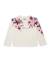 T-shirt de fille en maille avec imprimé floral et manches longues Blanc 1 - vertbaudet enfant 