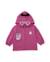Sweat à capuche bébé fille en molleton à motif ludique Violet 1 - vertbaudet enfant 