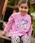 T-shirt en jersey fille à manches longues et imprimé cafetière moka Rose 1 - vertbaudet enfant 