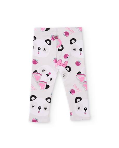 Legging bébé fille en molleton avec imprimé pandas Blanc 2 - vertbaudet enfant 