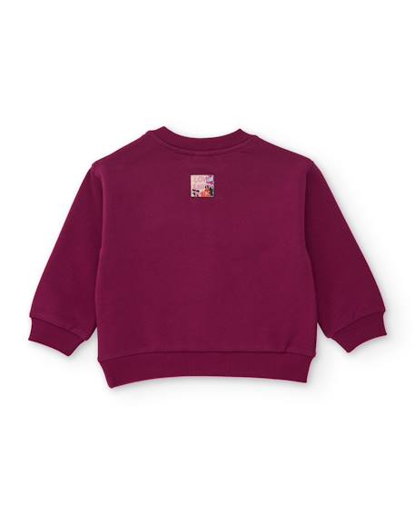 Ensemble fille en molleton avec sweat rhinocéros et legging floral Rouge 4 - vertbaudet enfant 